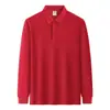 Camisa POLO Manga Longa Masculina de Negócios com Logo Estampável Lapela Camiseta Camisa Paul Roupa de Trabalho para Empresas Top Feminino
