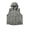 FORN3 2024 primavera nuevo top funcional sin mangas, chaleco de trabajo decorativo con bolsillo de color sólido retro japonés para hombres