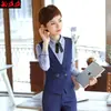 Moda Nova Primavera e Outono Elegante Roupa de Negócios Colete Feminino Terno Roupas de Trabalho Hotel Joalheria Salão de Beleza Colete Feminino