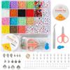 Kit de Abalorios DIY de 28 Compartimentos con Cuentas de Vidrio Pintadas de Colores y Cuentas Pequeñas para Pulseras y Collares DIY, Accesorios de Joyería