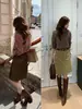 Camisa de Lino Rayada Espiga Teñida en Hilo Estilo Artístico Vintage Relajado CUIYUNER WWJ26004