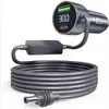 El Más Vendido Transfronterizo de Amazon Pantalla Digital Tres en Uno Cuarta Generación Mini 30V CC Cable de Alimentación Impermeable para Coche Cargador de Coche