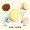 Monedero de Felpa de Color Sólido Macaron, Mini Bolsita Redonda con Cremallera, Llavero, Bolsa para Guardar Auriculares, Regalo