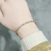Pulsera de Zirconia Verde para Mujer Corea del Sur Nueva Moda Ins Nicho Pulsera Joker Dulce Fresco Estilo Pulsera Accesorios Mayoreo