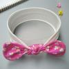 Diadema para bebé europea y americana Tocado de orejas de conejo de algodón Diadema para bebé Accesorios para el cabello anudados Fabricantes transfronterizos de niñas