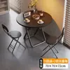 Mesa Plegable Mesa de Comedor para el Hogar Mesa de Comedor para Apartamento Pequeño Mesa Redonda Simple Puesto Mesa y Sillas Plegables