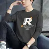 Camiseta de Manga Larga para Hombre, Transpirable, Mismo Estilo que el Estudiante Guapo, Estampado de Moda Tendencia, Talla Grande Guapo