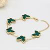 Pulsera de mariposa CDD, nueva pulsera de fritilaria multicolor de doble cara con trébol de cuatro hojas, suministro caliente de comercio electrónico transfronterizo de Amazon