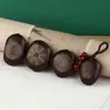 Nuevo colgante de frijol de paz estilo chino, colgante de madera de durazno estilo antiguo, colgante decorativo para collar y llavero