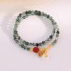 Nova Pulseira de Contas de Cristal Ágata Aquática Ágata Vermelha Chinoiserie para Mulheres Nicho High-End Original Elegante Versátil