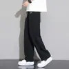 Pantalones de Hielo y Seda para Hombre 2026 Nuevo Verano Delgados de Marca de Moda de Pierna Ancha Malla Pantalones Deportivos Sueltos Rectos Casuales Largos
