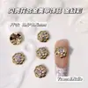 Accesorios de Aleación de Flor de Cinco Pétalos Coloridos para Uñas, Flor Dopamina 3D Decoración Portátil para Uñas DIY