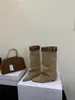 Botas altas hasta la rodilla para mujer, diseño de nicho, uso bidireccional, tacón de cuña, botines de moda, gamuza, botas vaqueras occidentales