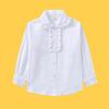 Camisa para niñas Camisa blanca para niños Camisa blanca de uniforme escolar Camisa de pasarela de rendimiento antiarrugas que no encoge Rendimiento Talla grande