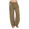 Ropa de mujer transfronteriza 2026 nuevo estilo europeo y americano Amazon eBay talla grande holgada algodón y lino casual pantalones largos para mujer
