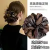 Scrunchie floral multicamadas estilo coreano, elástico de cabelo de alta qualidade, corda para coque estilo preguiçoso, acessório de cabelo elástico