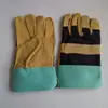 Guantes protectores de cuero resistentes al desgaste guantes protectores de cuero para soldar piel de cerdo cuero de dos capas protección laboral guantes cortos de cuero guantes de cuero para soldar