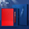Conjunto de Caixa de Presente para Caderno Personalizado com Padrão de Lichia para Eventos Corporativos, Caderno A5 Tendência Nacional para Anotações de Reuniões