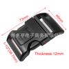 Spot 20 ~ 38mm auto-travamento arco interruptor fivela fivela preta plástico cinta ajuste fivela acessórios de bagagem