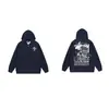 Sudadera con cremallera estilo europeo y americano transfronteriza con estampado de letras, número 8 negro, sudadera con cremallera casual unisex Stu