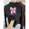 Camiseta Térmica Base para Niñas para Primavera, Otoño e Invierno 2025, Nueva Camiseta Cálida Infantil con Borde Fruncido, Top Elegante Ins