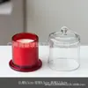 Hongyu Interior Simple Pequeño, Mediano y Grande Gama Alta Transparente Rojo Vela Campana Dorada Tapa Difusor Piedra Contenedor de Vidrio Se Puede Personalizar