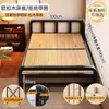 Cama de ferro dobrável para adultos para cochilar, adequada para ocupação individual em apartamentos alugados, estrutura de ferro simples e resistente para uso doméstico, cama com estrutura de ferro reforçada