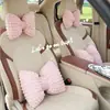 Apoio de Cabeça e Lombar para Carro de Verão com Design Simples de Laço, Almofada Confortável para Pescoço de Banco de Carro, Universal para Todas as Estações, Apoio Lombar para Carro