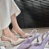 Hermosos Zapatos de Tacón Alto para Mujer, Nuevo Estilo Primavera y Verano 2026, Tacones de Aguja, Diseño de Nicho, Elegantes Sandalias de Punta Cerrada para Verano