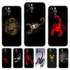 Adecuado para funda de teléfono de escorpión oscuro de marca de moda personalizada para iPhone 15