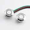Botón Metálico Corto de Cabeza Plana 19mm con Cable Terminal Interruptor de Reinicio Botón de Micro-Desplazamiento Táctil Ligero Luz Amarilla