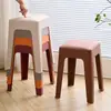 Taburete de Plástico Engrosado para Uso Doméstico, Extra Grueso, Moderno y Sencillo, Apilable, Cómodo para Estar Sentado Mucho Tiempo, Taburete Cuadrado Alto, Banco