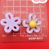 Flor de Pétalos de Cinco Hojas Hueca de Puntos de Colores Transparente Simulada Accesorios de Resina DIY Parche Adorno para Pasador de Pelo Funda de Teléfono