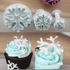 Molde de Estampado de Primavera con Relieve de Copo de Nieve Grueso de 3 Piezas de Amazon, Molde para Pastel de Fondant para Hornear DIY