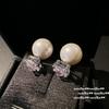 Collar con piedras preciosas y lazo de papalacha, cuentas de concha de Tahití de aguas profundas, manchas de vino, pendientes de circonita rosa y anillo.