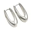 Estilo europeo y americano, pendientes geométricos en forma de U brillantes, pendientes ligeros de lujo en oro mate, accesorios de alta gama para mujer, adecuados para el uso diario, producto transfronterizo