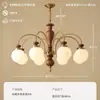 Candelabro retro francés estilo medieval para dormitorio y sala de estar, lámpara de techo minimalista americana de alta gama para estudio y comedor