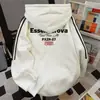 Sudadera con Capucha Estilo Neutro Americano para Mujer Otoño e Invierno 2025 Nuevo Estilo Forrada de Felpa y Engrosada Corte Holgado Adelgazante Top de Tres Rayas Moderno