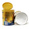 Fabricantes diretos atacado latas de folha de flandres para suplementos de proteína tampa de rasgar redondas seladas embalagens metálicas