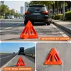Señal de advertencia triangular plegable para coches, trípode de estacionamiento para accidentes, luz de señal reflectante de larga distancia, kit de inspección anual