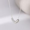 Collar fino de cuentas de plata esterlina s925 estilo coreano, moderno, ligero, de lujo, nuevo nicho, cadena de clavícula con bucle que combina con todo, para mujer, verano