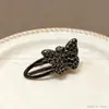 Mini Pinza para el Cabello, Tamaño Pequeño, Estilo Coreano, Negro Metalizado, Pinza de Pato con Forma de Corazón Lateral, Pinza para Flequillo, Pasador Lindo