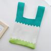 Bolso Chaleco Bolso Chaleco Bolso de Mano Tejido Casual Bolso de Mano Contraste de Color Ajedrez Bolso de Mano Coreano de Lujo Ligero