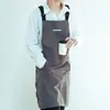 Delantal de Lona con Tirantes, Delantal Sencillo para Cocina, Cocinar y Tareas del Hogar, Ropa de Trabajo Práctica para Hombres y Mujeres, Logo Personalizable