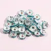 50 Piezas Pulseras Tobilleras de Hilo con Cuentas de Diamantes Circulares de Colores Cuentas Espaciadoras Círculos Redondos de Pedrería Accesorios de Joyería DIY