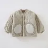 Nueva Chaqueta de Seda Gruesa de Invierno de Otoño Ropa Cálida de Algodón para Bebés Niños y Niñas Ropa para Exteriores