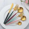 Vajilla de Acero Inoxidable Portuguesa Juego de Cubiertos Occidentales de Alta Gama Cuchillo para Bistec, Tenedor y Cuchara Juego de Cuchara Pública Tenedor Cuchara de Café Tenedor de Postre