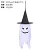 Luces Decorativas Colgantes de Fantasma Nuevo para Halloween, Colgante de Fantasma con Sombrero de Bruja Brillante, Accesorios de Decoración de Escena de Fantasma Colgante