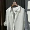 Camisa de Lino Picado Hielo para Mujer 2026 Primavera Verano Otoño Estilo Clásico Color Sólido Casual Perezoso Relajado Camisa de Manga Larga para el Trabajo