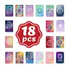 18 Cartões de Encorajamento de Relógio Psicodélico Coloridos com Estilo de Arte Fantasia e Mensagens Quentes Adequados para Companhia Diária e Interação Sensorial